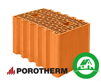 Картинка Блоки - Керамические блоки Porotherm 38 GL : М-100 размером 250x380x219. Цвет красный, производство Винербергер кирпичный завод 